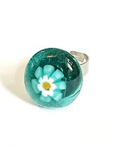 millefiori üvegékszer gyűrű