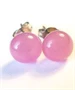 Rózsaszín Üveg Pötyi Fülbevaló