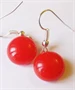 Piros lógós üvegékszer fülbevaló