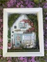 erdei házikó, miniatűr dobozkép,shadowbox